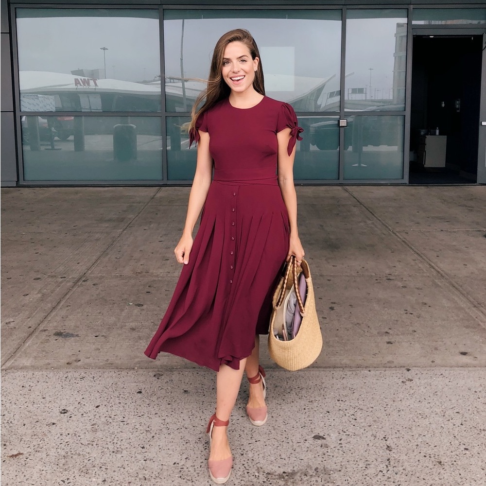 Gal Meets Glam Bette Burgundy Size 6
